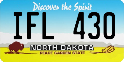 ND license plate IFL430