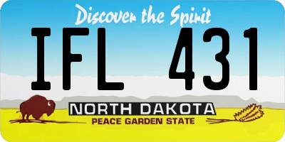 ND license plate IFL431