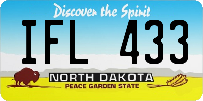 ND license plate IFL433