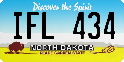 ND license plate IFL434