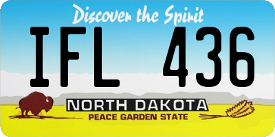 ND license plate IFL436