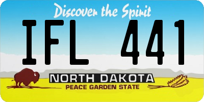 ND license plate IFL441