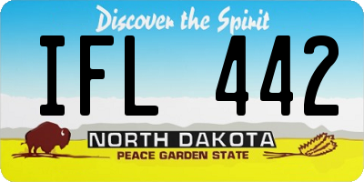 ND license plate IFL442