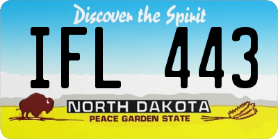 ND license plate IFL443