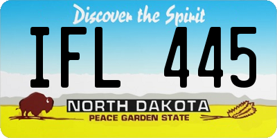 ND license plate IFL445