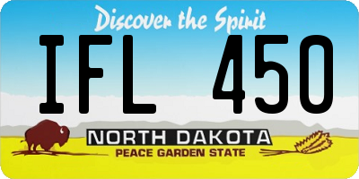 ND license plate IFL450