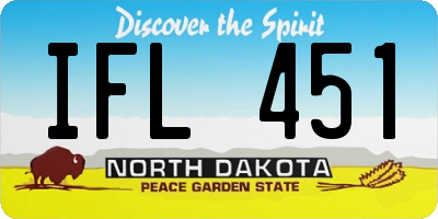 ND license plate IFL451