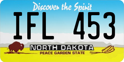 ND license plate IFL453