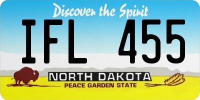 ND license plate IFL455