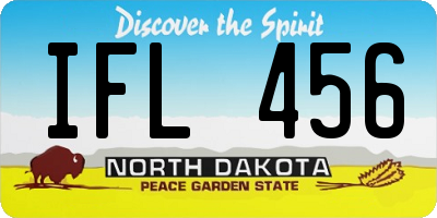 ND license plate IFL456