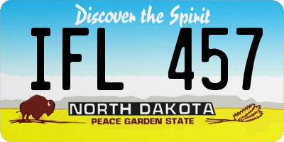 ND license plate IFL457