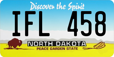 ND license plate IFL458