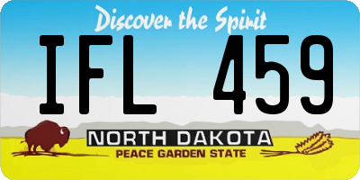 ND license plate IFL459