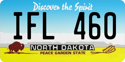 ND license plate IFL460