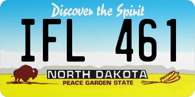 ND license plate IFL461