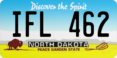 ND license plate IFL462