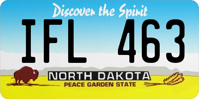 ND license plate IFL463