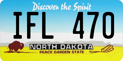 ND license plate IFL470