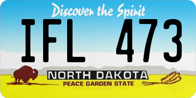 ND license plate IFL473