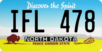 ND license plate IFL478