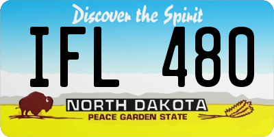 ND license plate IFL480