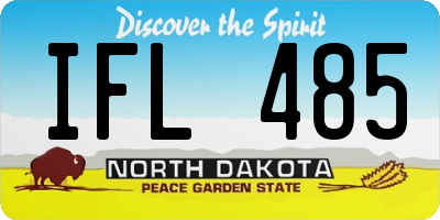 ND license plate IFL485