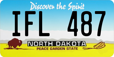 ND license plate IFL487