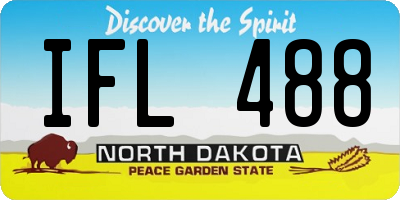 ND license plate IFL488