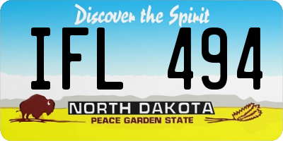 ND license plate IFL494