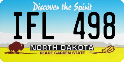 ND license plate IFL498