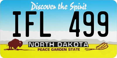 ND license plate IFL499