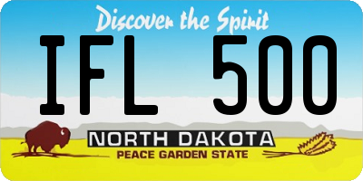 ND license plate IFL500
