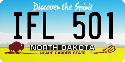 ND license plate IFL501