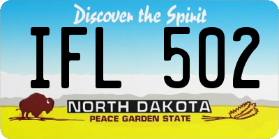 ND license plate IFL502