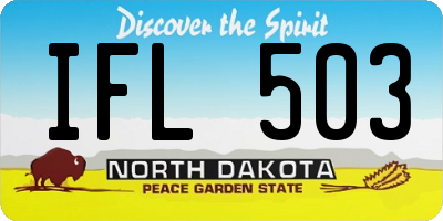 ND license plate IFL503