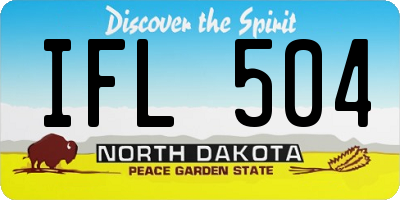 ND license plate IFL504