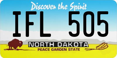 ND license plate IFL505