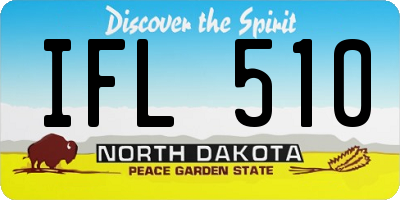 ND license plate IFL510