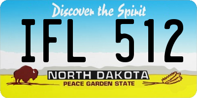 ND license plate IFL512
