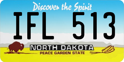 ND license plate IFL513