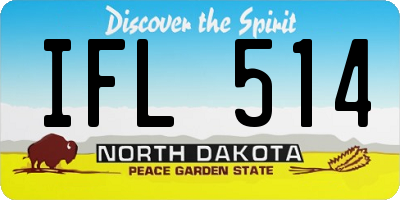 ND license plate IFL514