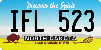 ND license plate IFL523