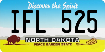ND license plate IFL525