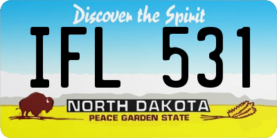 ND license plate IFL531