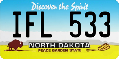 ND license plate IFL533