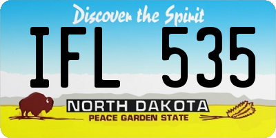 ND license plate IFL535
