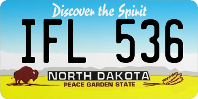 ND license plate IFL536