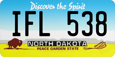 ND license plate IFL538