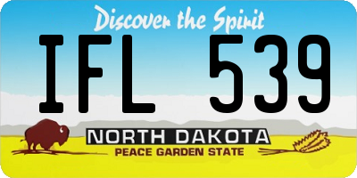 ND license plate IFL539