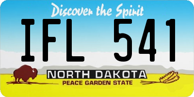 ND license plate IFL541
